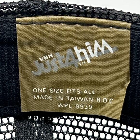 Vintage US Army Trucker Hat Cap Black 80s Camouflage Military Mesh Snapback - Picture 8 of 9